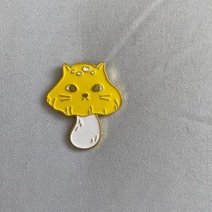 2/$16 Happy Kitty Mushroom Enamel Pin